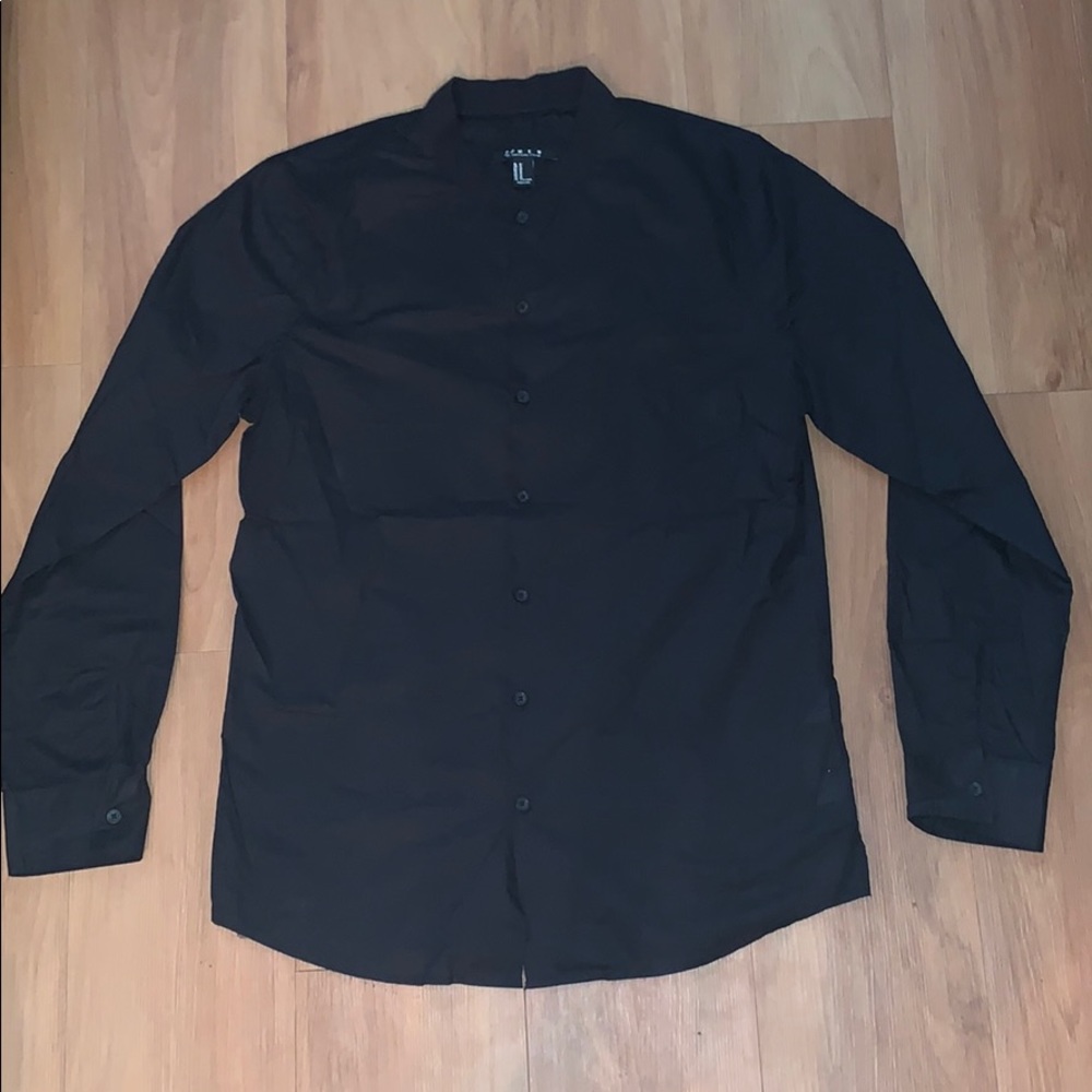 Dress Shirt with Varsity Jacket Collar